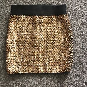 Black and gold - mini skirt